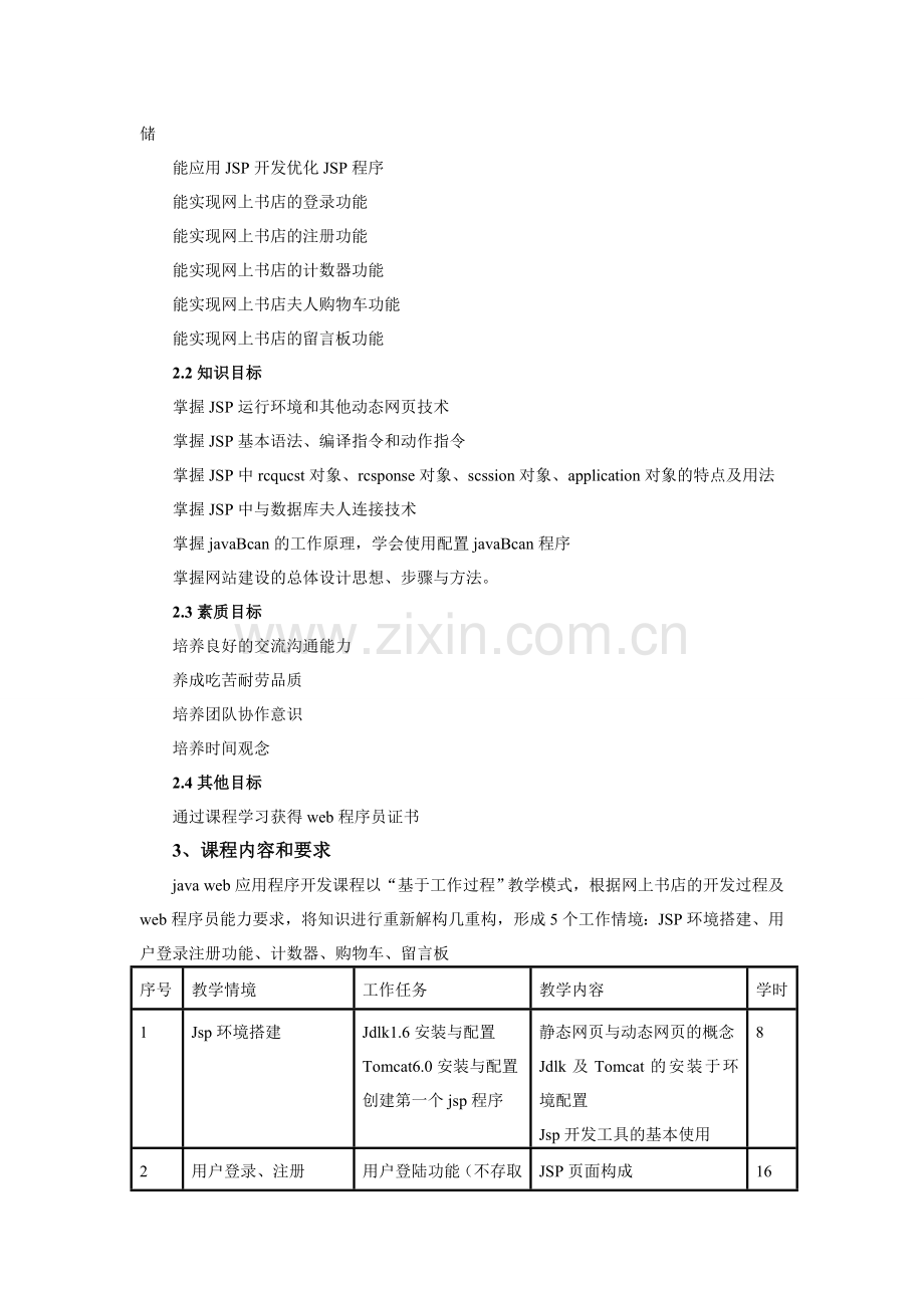 《Java-Web程序设计》课程标准.doc_第2页