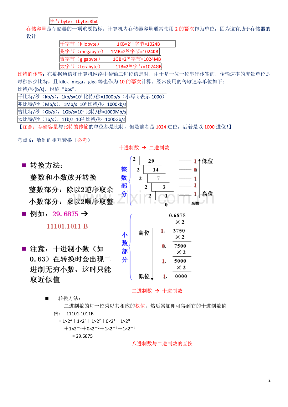 江苏省计算机一级B考试知识点整理1.doc_第2页