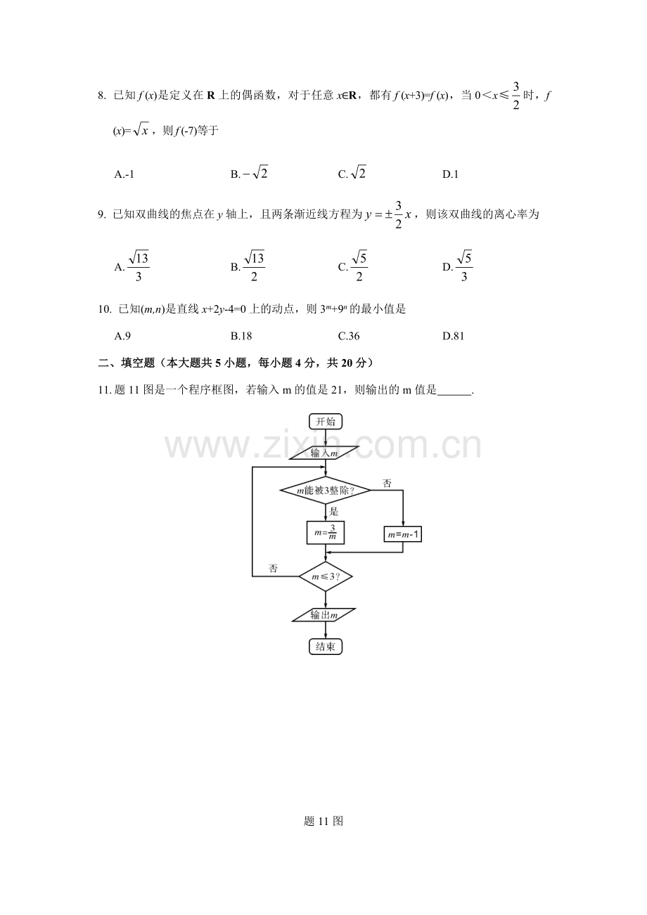 2019江苏省对口高考数学试卷(2).doc_第2页