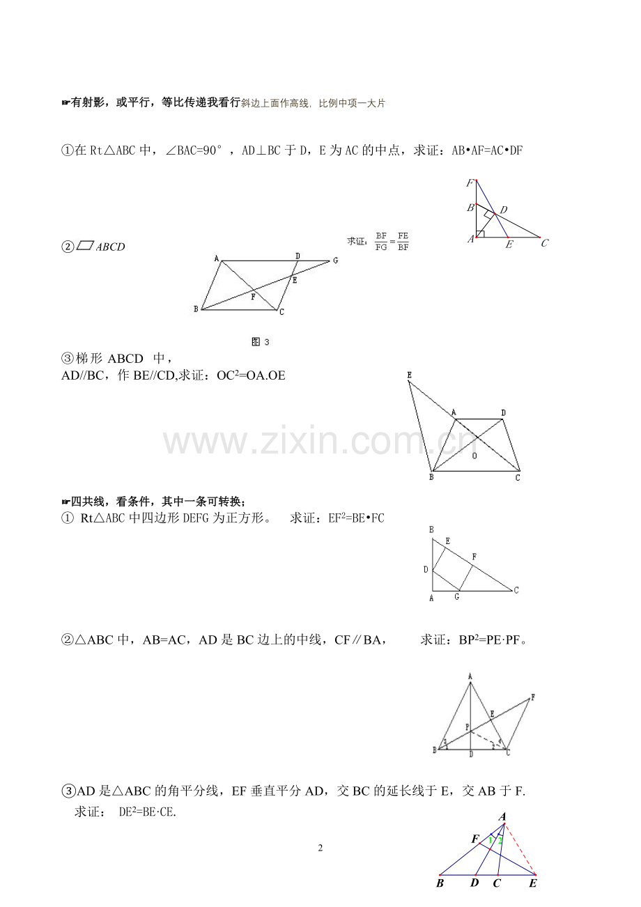 相似三角形常见题型解法归纳.doc_第2页