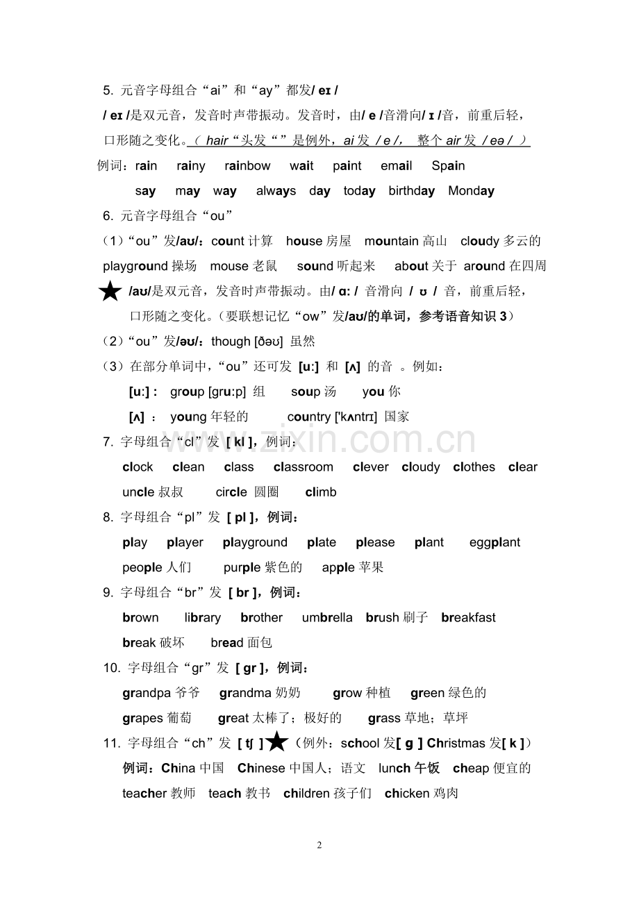 五年级语音知识汇总及习题操练.doc_第2页