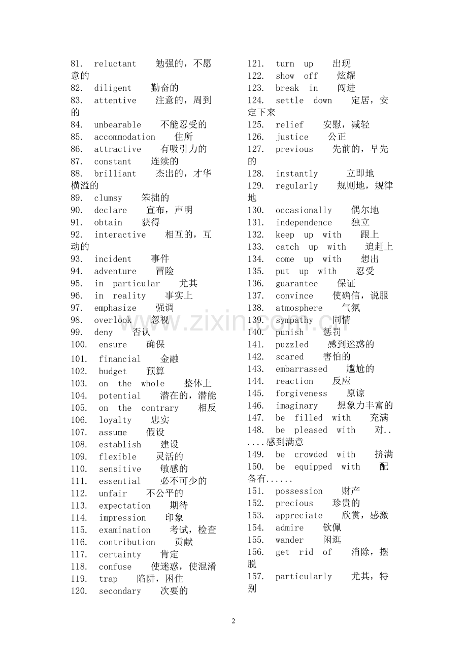 高考英语完形填空里的419个高频词.doc_第2页