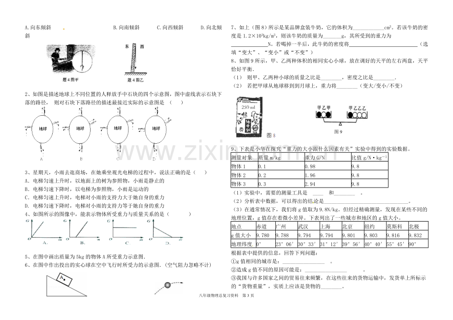 初中物理力学专题复习资料.doc_第3页