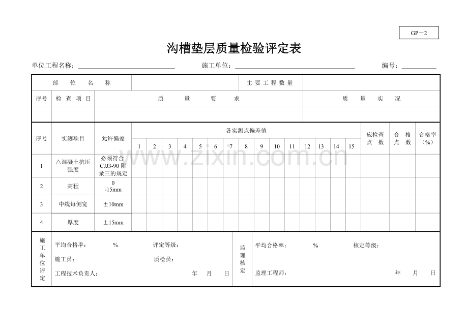 市政工程质量检验评定表.doc_第2页