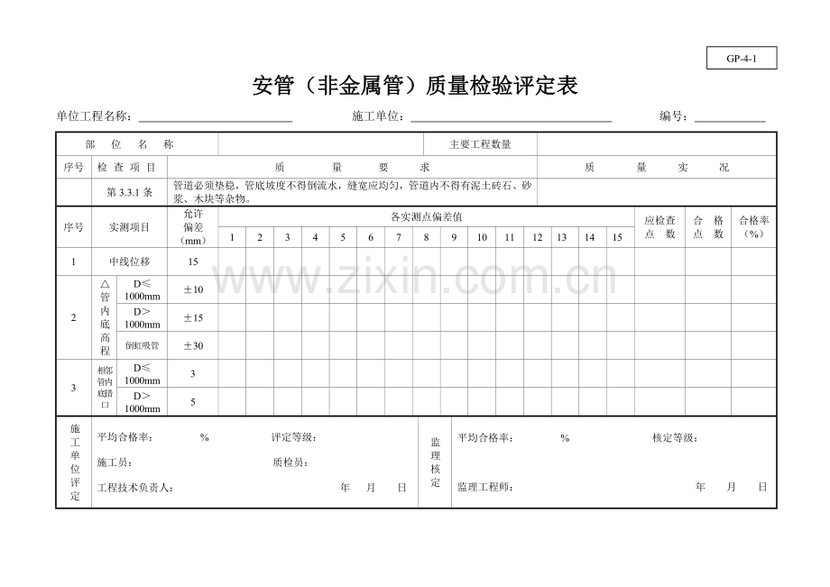 市政工程质量检验评定表.doc_第3页