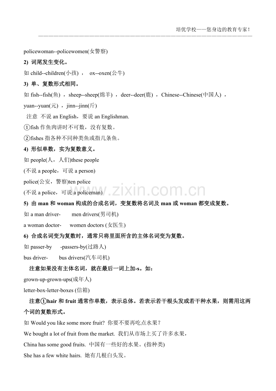 1.英语名词单复数变化规律及练习题.doc_第2页