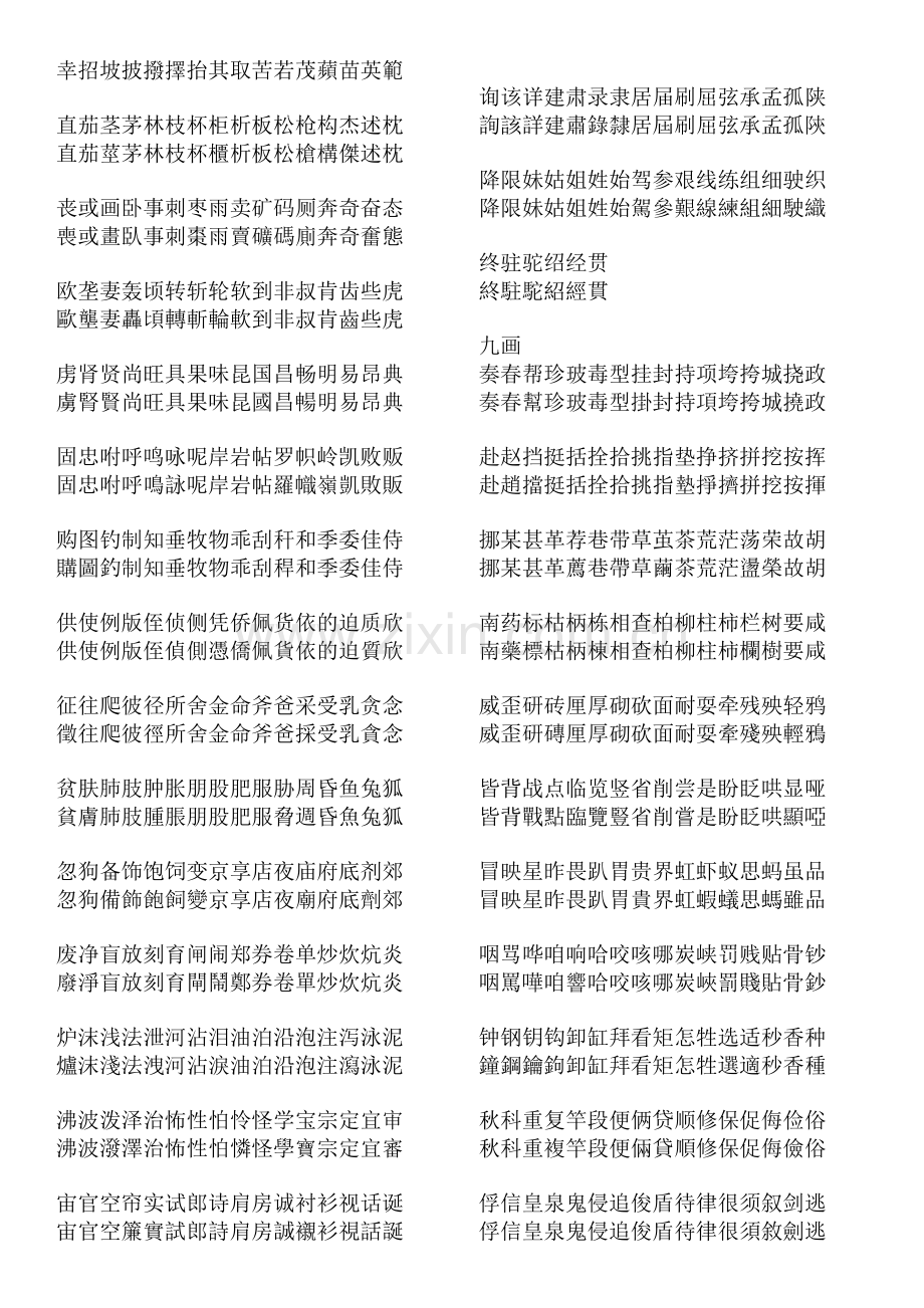 常用简体字繁体字对照表.doc_第3页