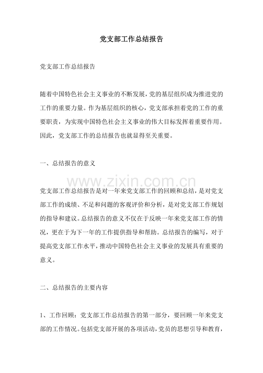 党支部工作总结报告.pdf_第1页