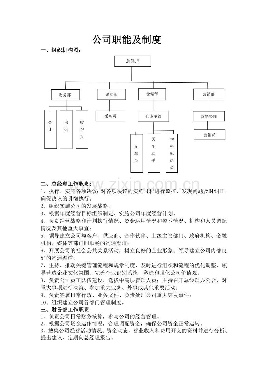 公司职能及组织机构剖析.doc_第1页