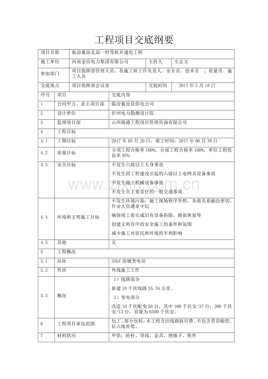 工程项目交底纲要.doc_第1页