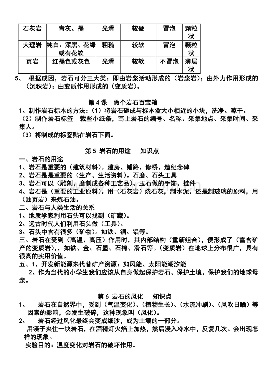 青岛版四年级科学下册期末每课知识点资料.doc_第2页