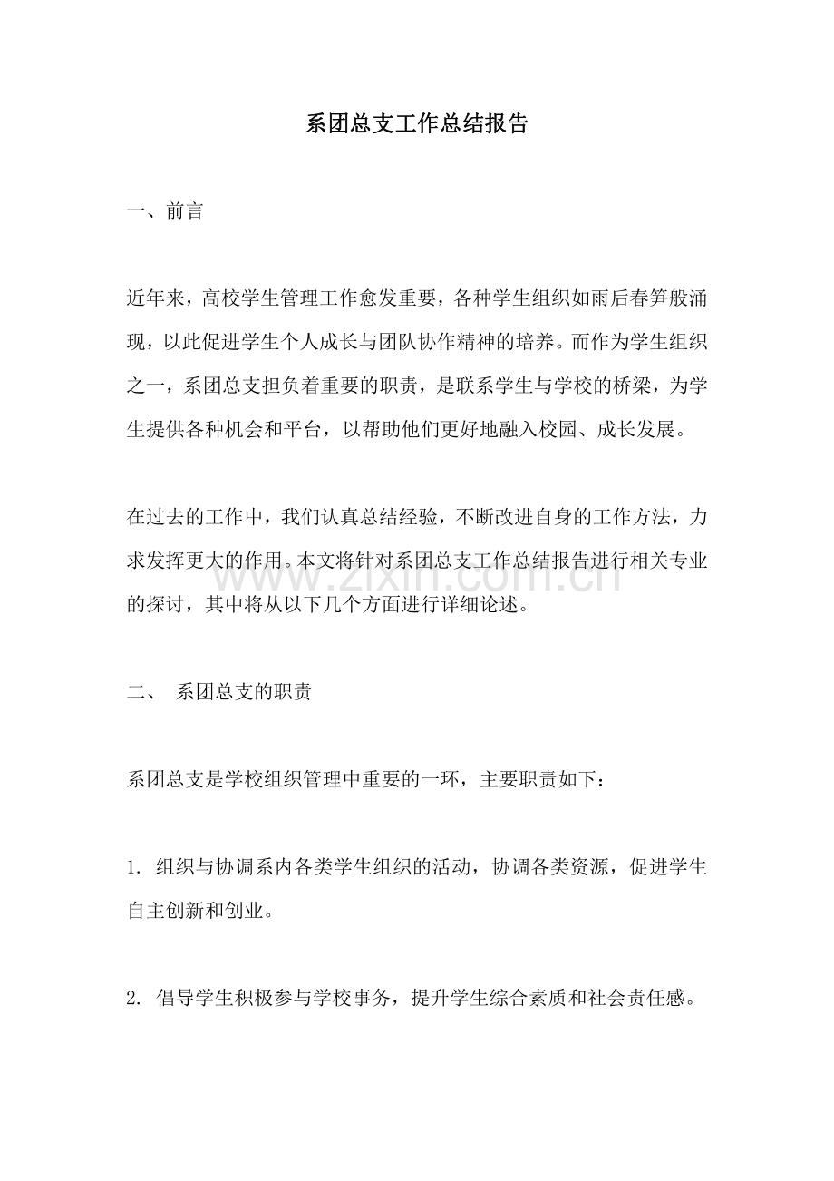 系团总支工作总结报告.pdf_第1页