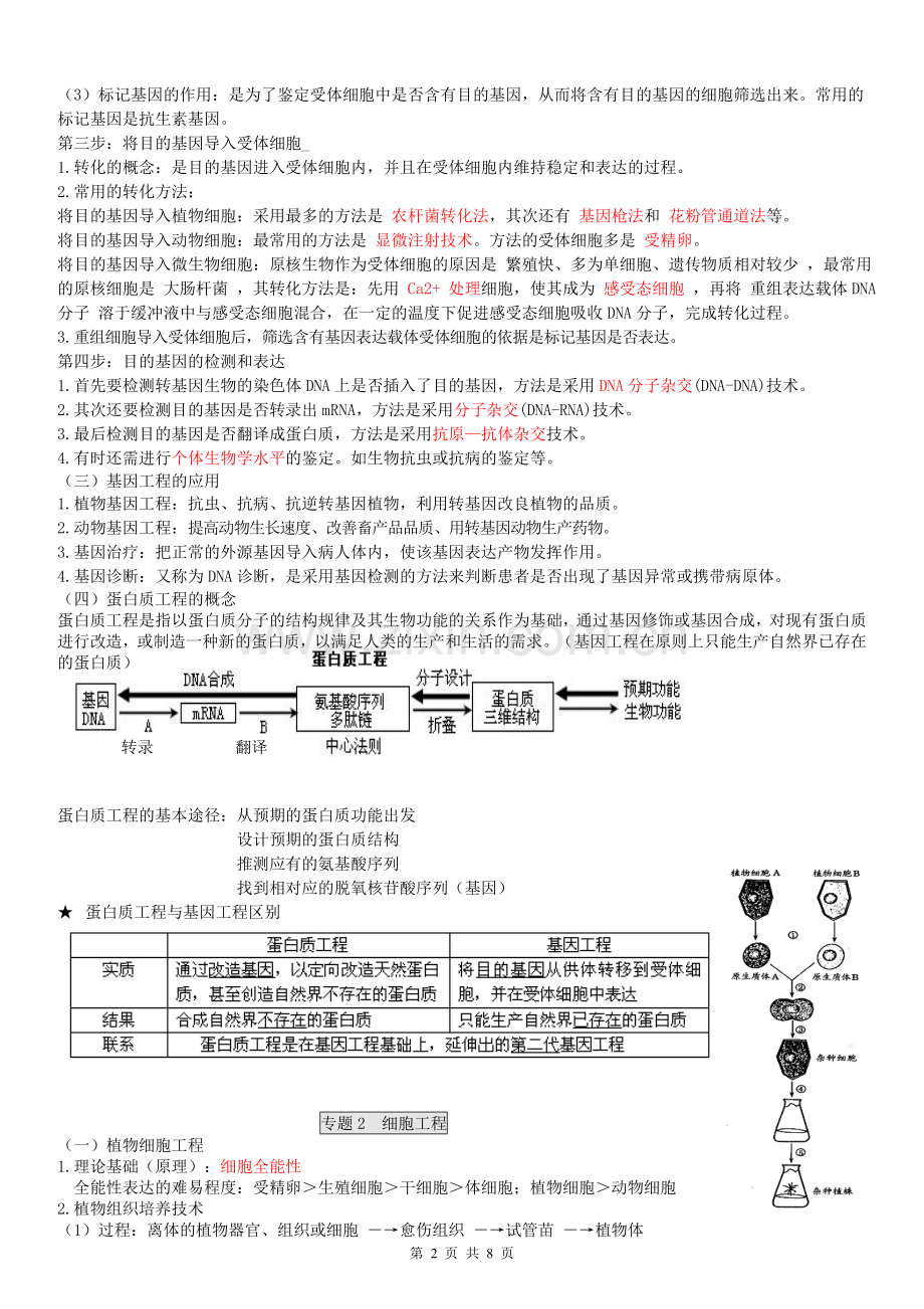 人教版高中生物选修3知识点总结(详细)(2).doc_第2页