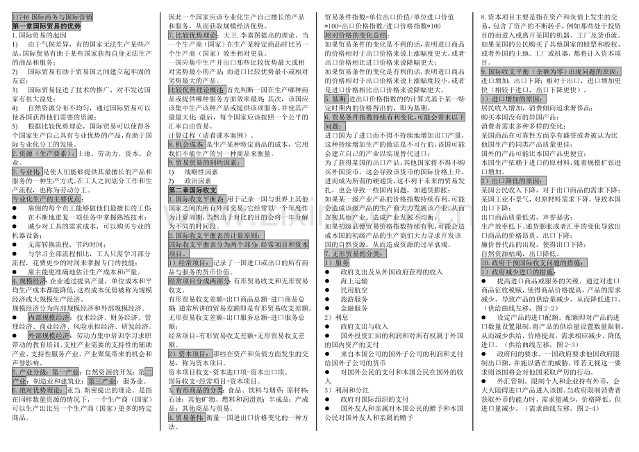 自考国际商务与国际营销重点总结.doc_第1页