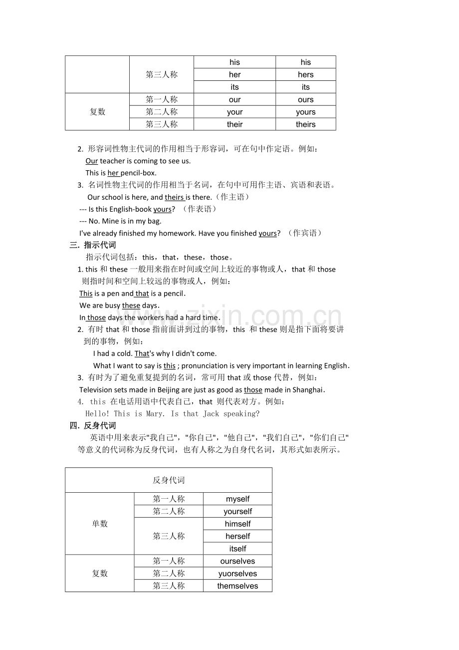 初中英语代词讲解及练习.doc_第2页