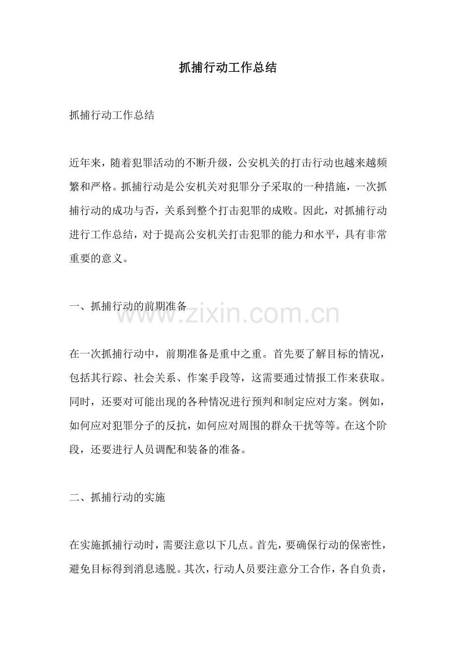 抓捕行动工作总结.pdf_第1页