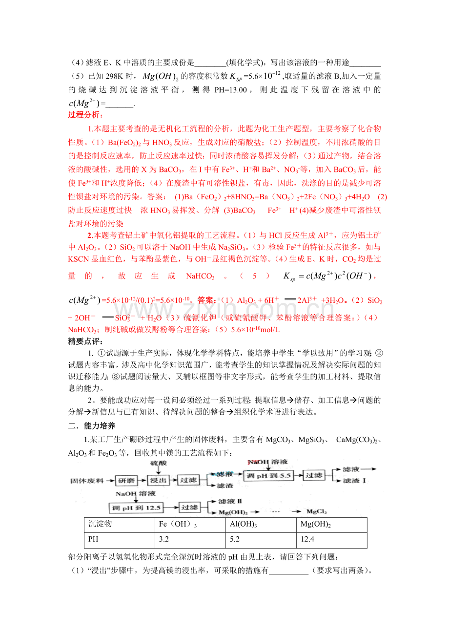 高考化学三十个复习专题专题25怎样进行化工生产流程解题突破.doc_第2页