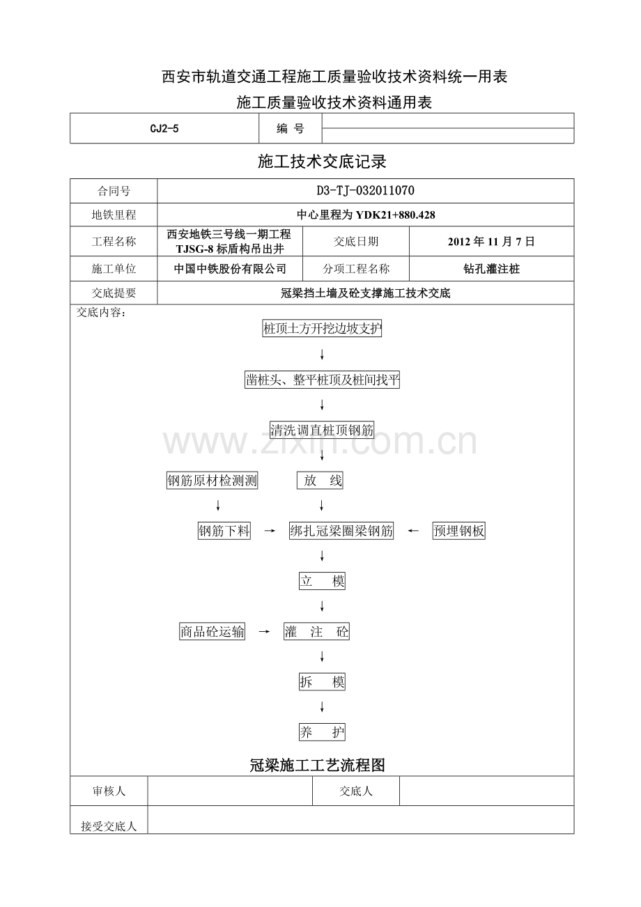 冠梁及挡土墙施工技术交底安全交底.doc_第2页