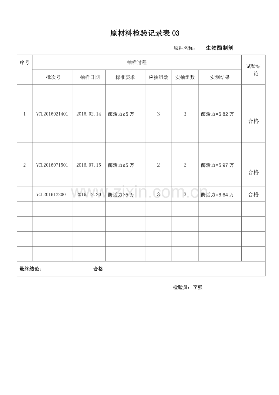 原材料抽样检验记录表.doc_第3页