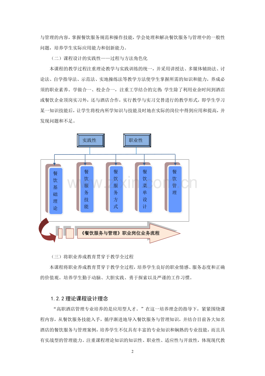 《餐饮服务与管理》课程标准.doc_第2页