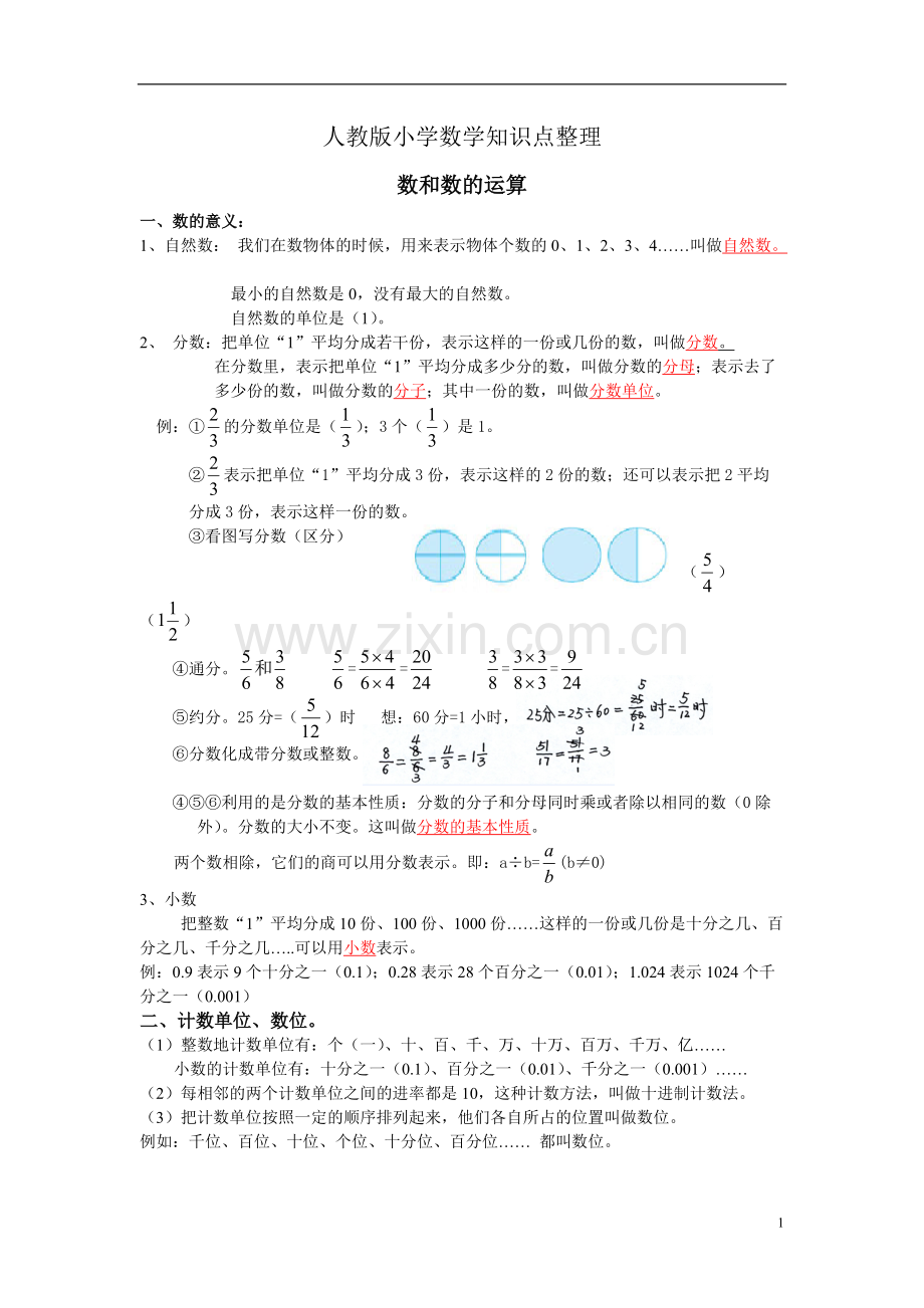 小学数学主要知识点(人教版).pdf_第1页