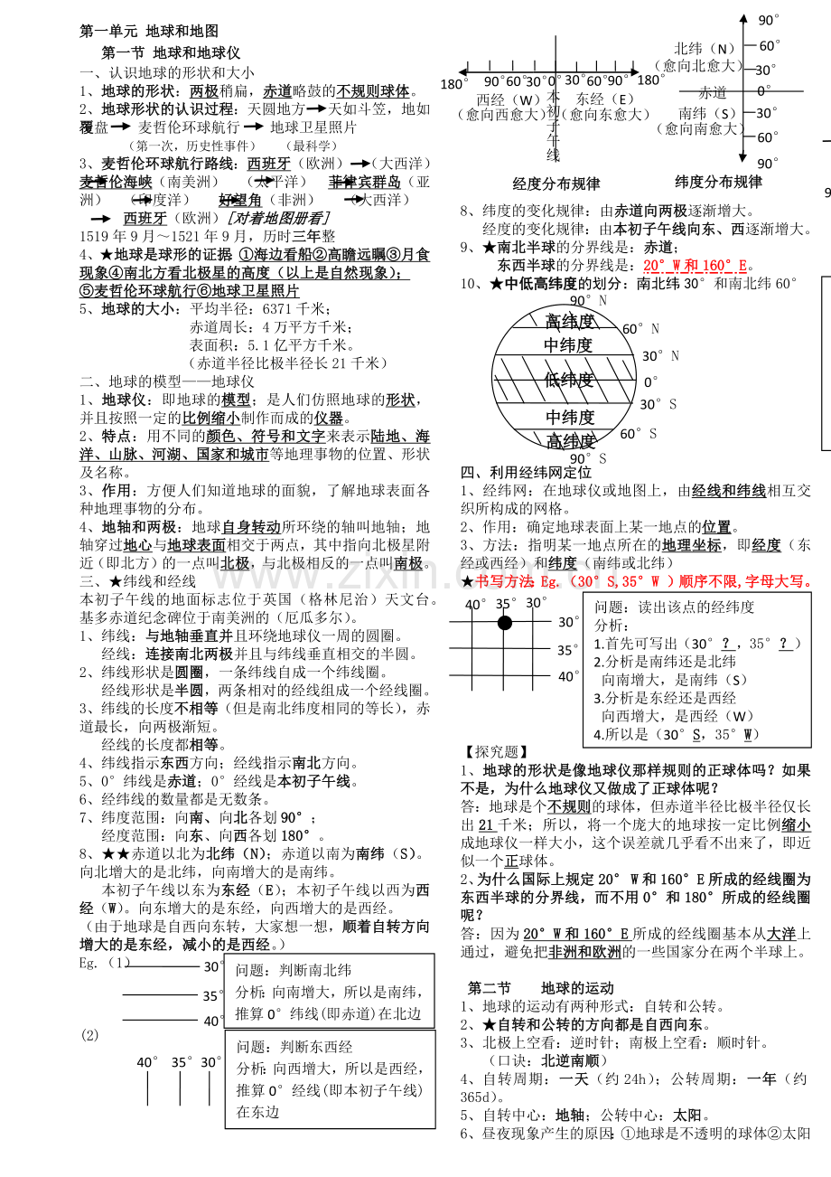 2014七年级上册地理总复习资料.docx_第1页