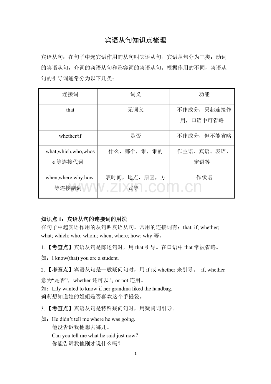 宾语从句知识点梳理.pdf_第1页