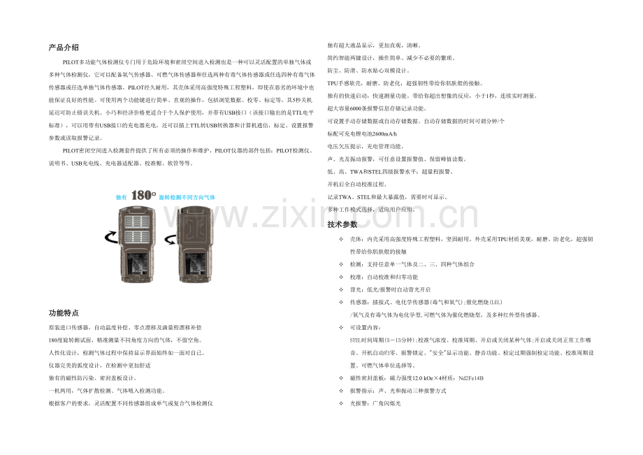 PILOT多功能气体检测仪介绍.docx_第1页