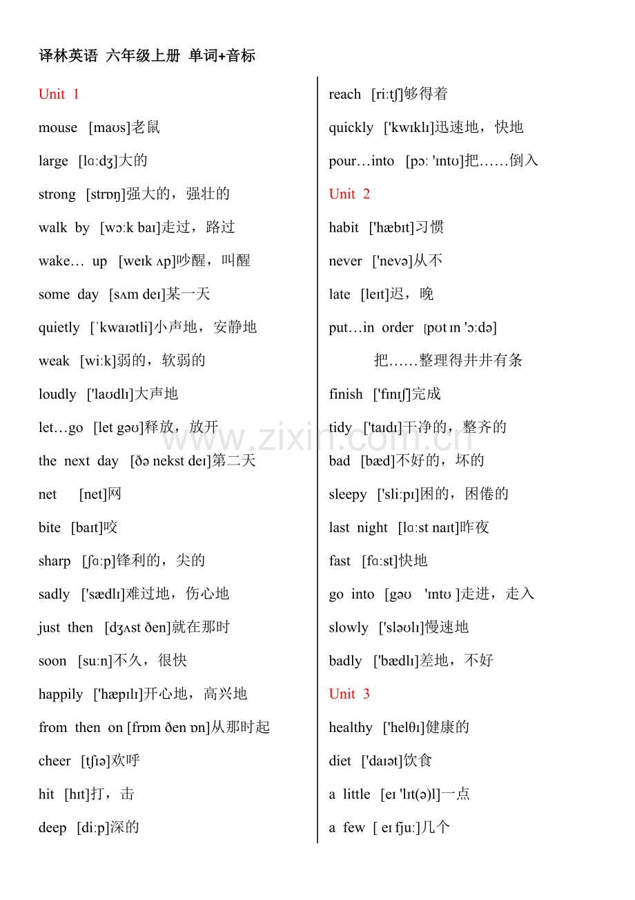 译林版六年级下册-单词-6B(附音标).doc_第1页