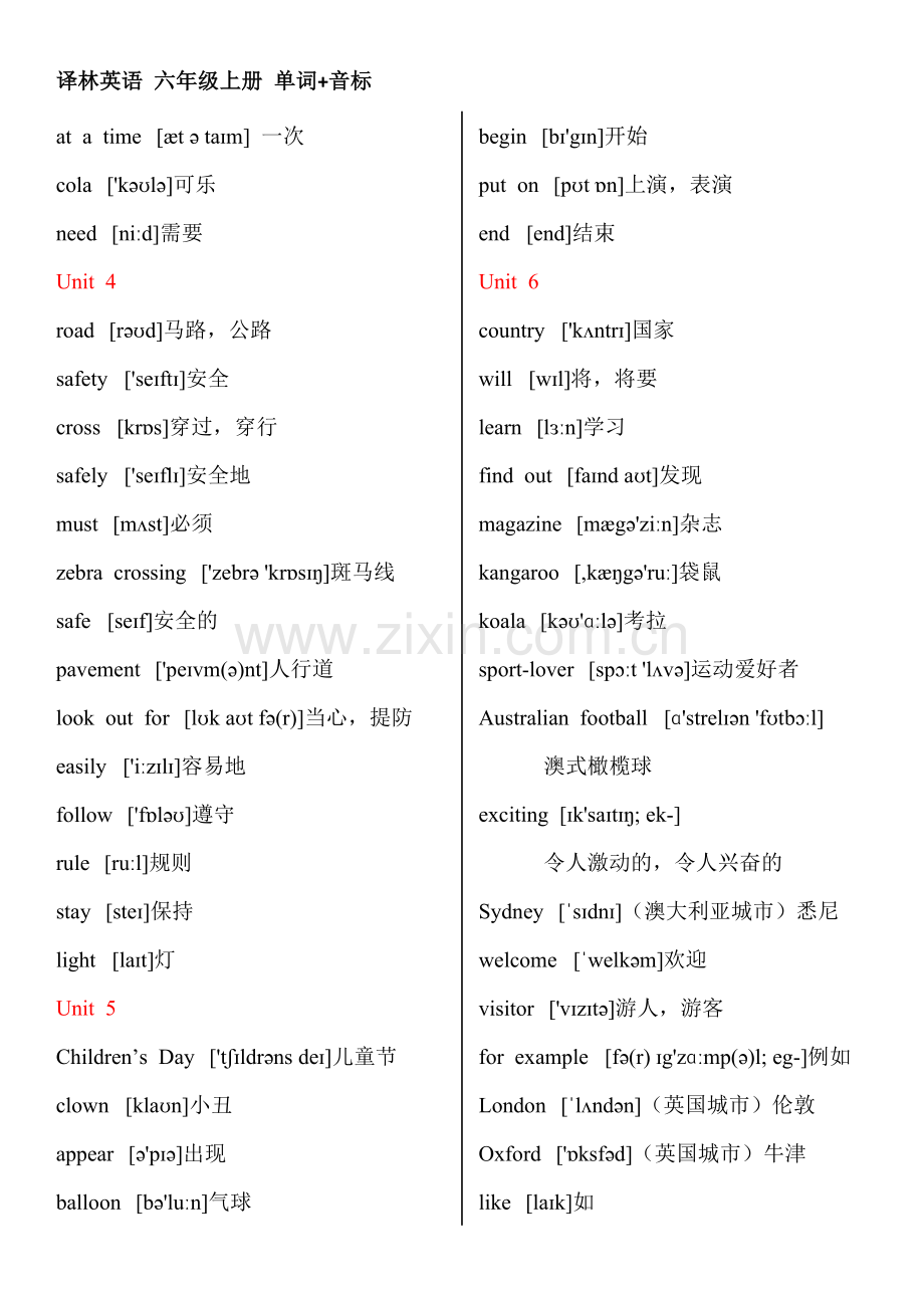 译林版六年级下册-单词-6B(附音标).doc_第2页