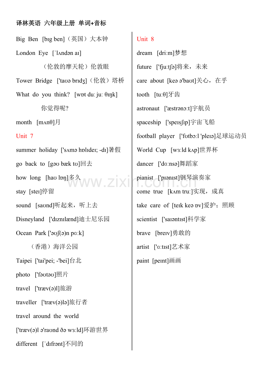 译林版六年级下册-单词-6B(附音标).doc_第3页