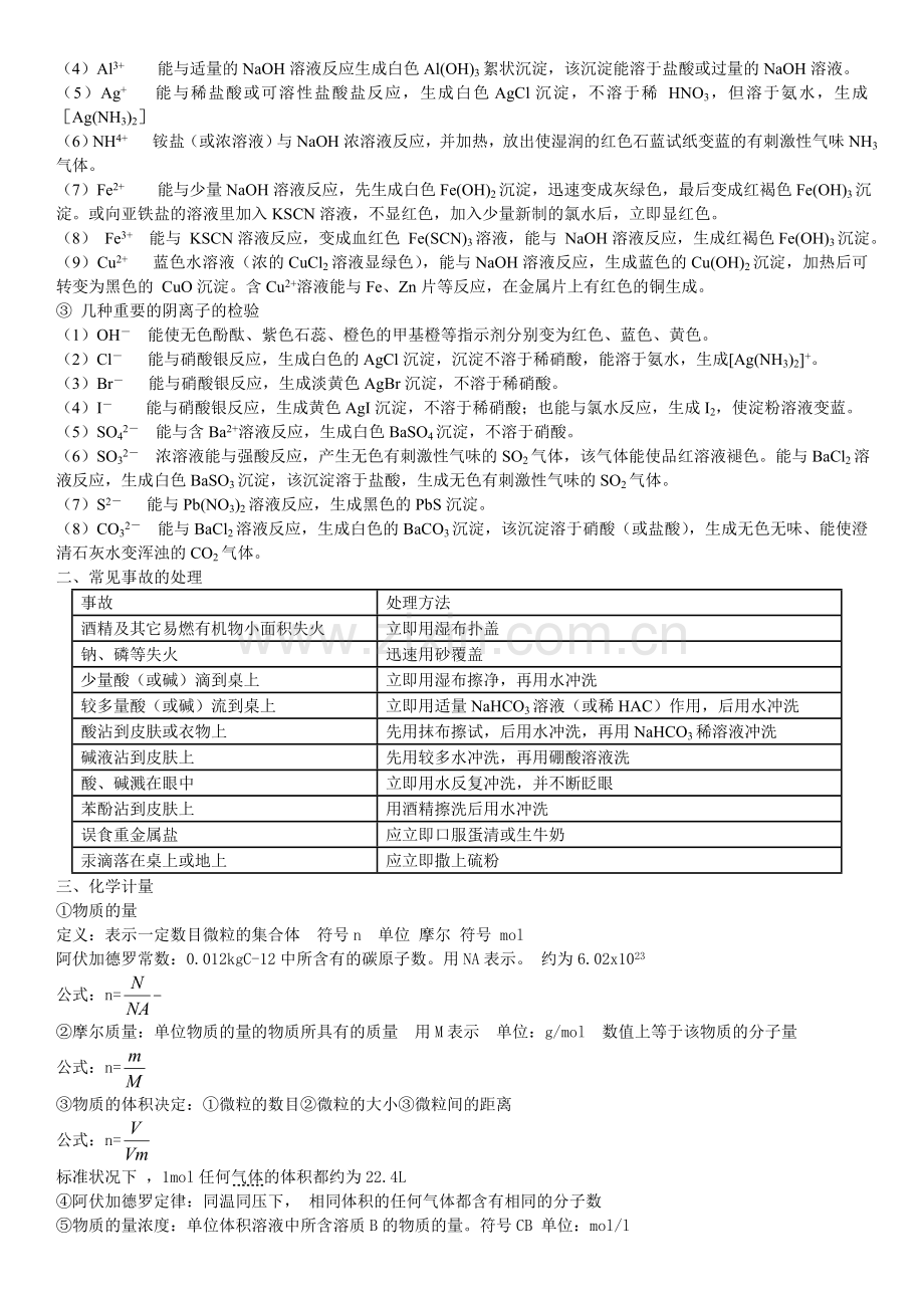 人教版高一化学必修一知识点超全总结.doc_第3页