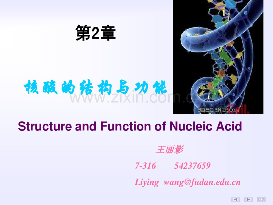 生物化学第02章核酸的结构与功能2012.pdf_第1页