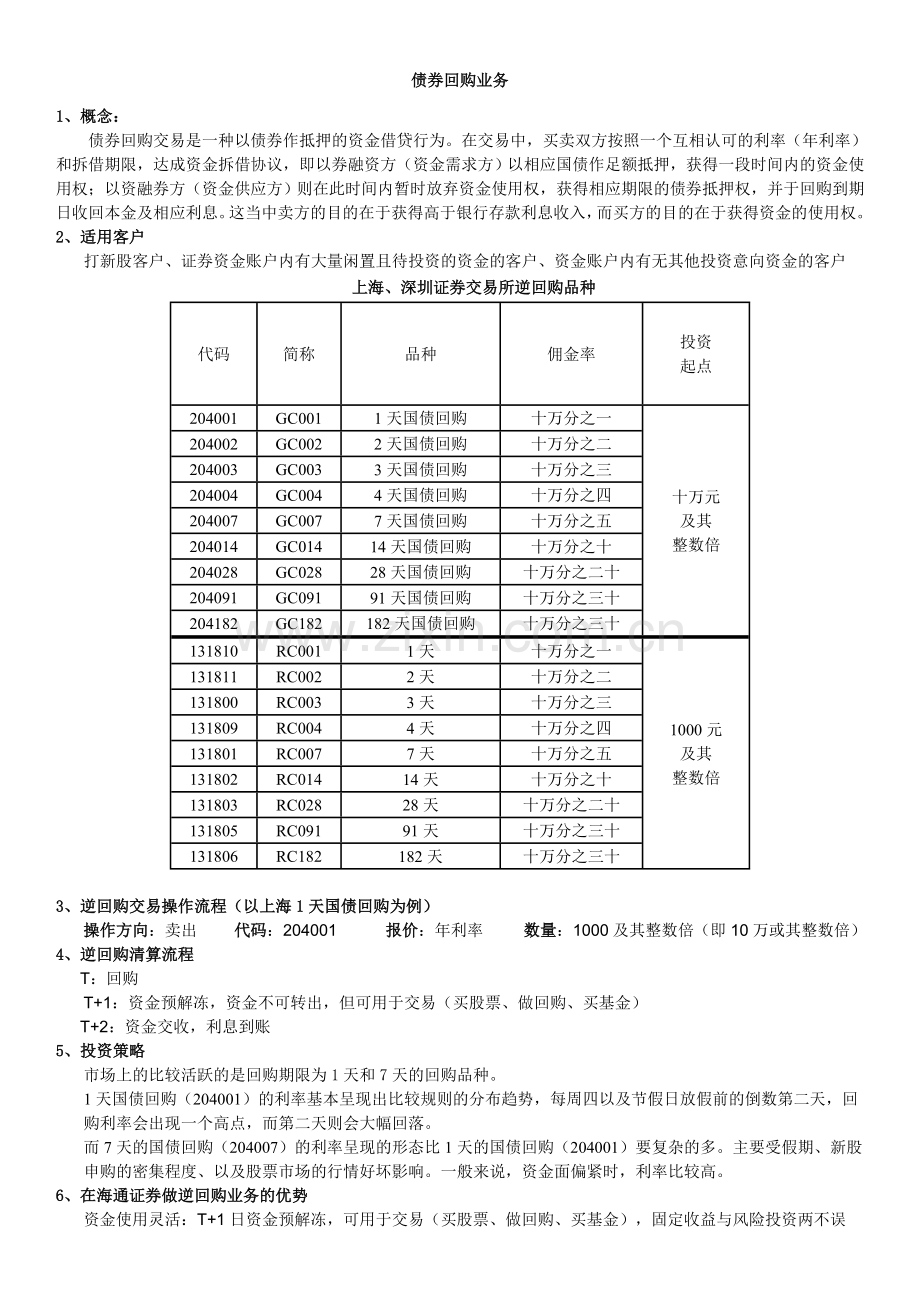 国债回购-详细介绍.doc_第1页