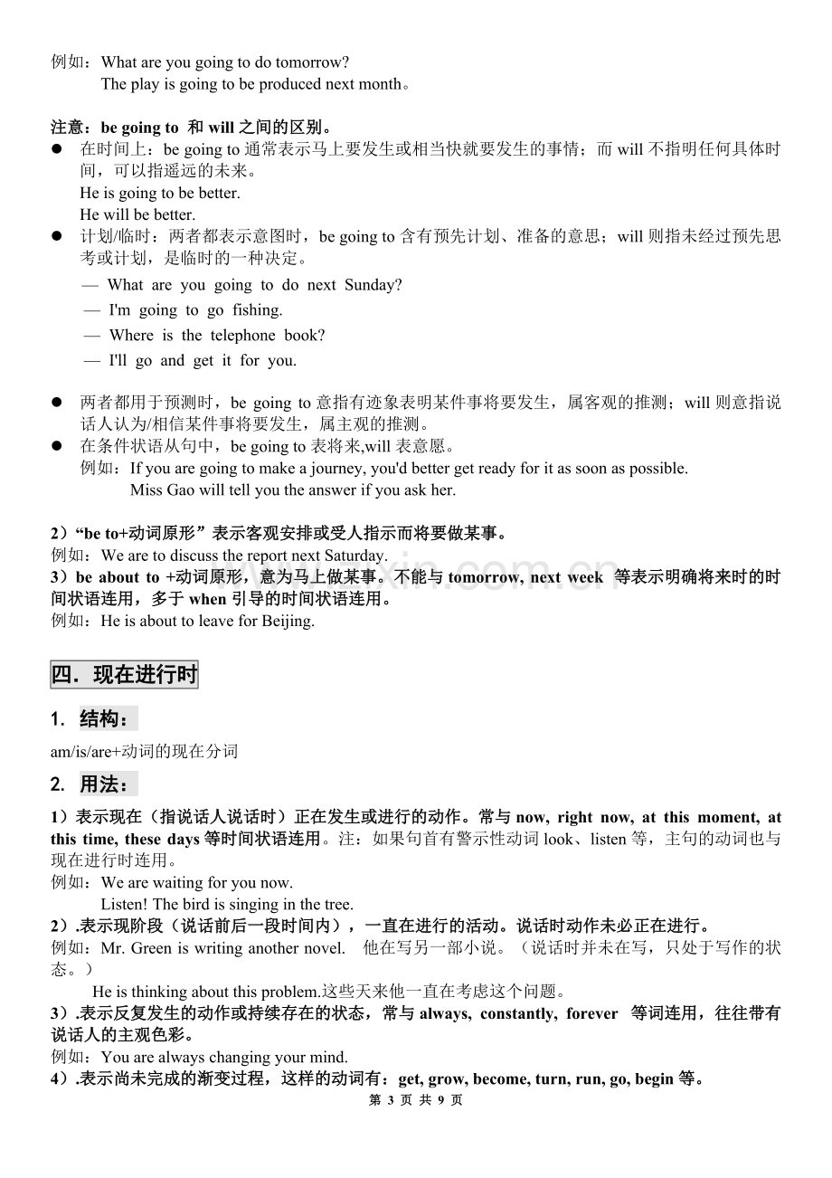 初中英语语法八大时态总结.pdf_第3页