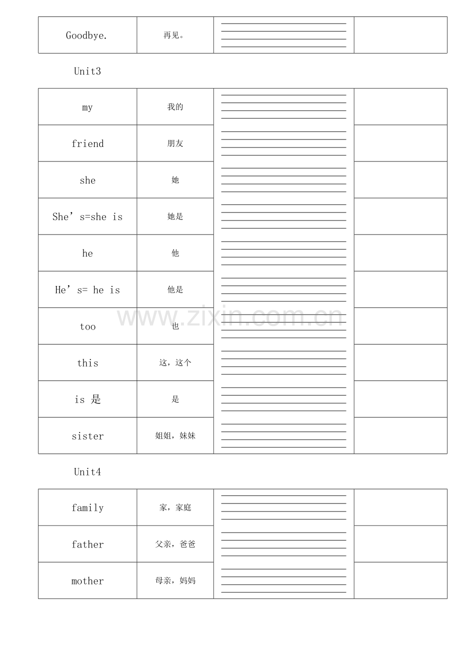 译林牛津版三年级英语上册单词默写背诵.doc_第2页