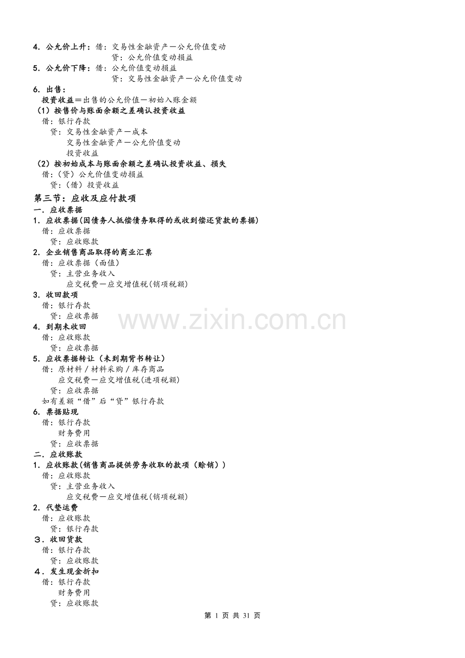 初级会计实务会计分录总结大全.doc_第2页