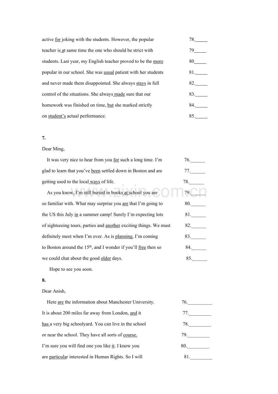 中考英语10篇短文改错专项练习.pdf_第3页