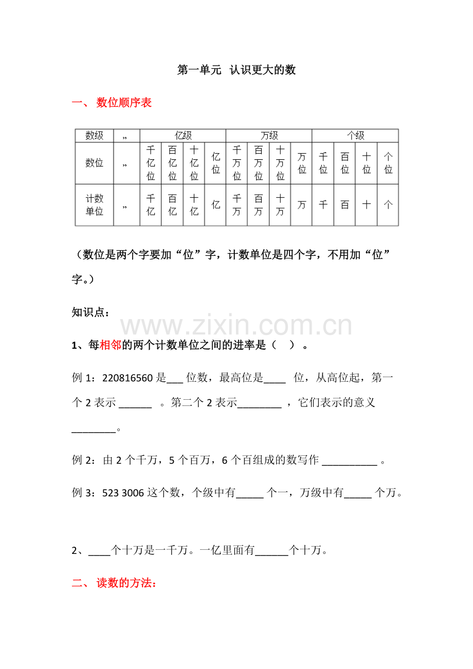 北师大版四年级数学上册期末复习知识点.pdf_第1页