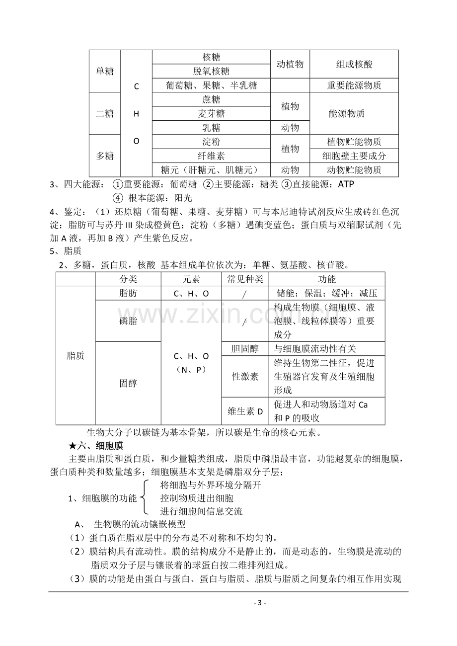 高中生物必修一知识点总结.pdf_第3页