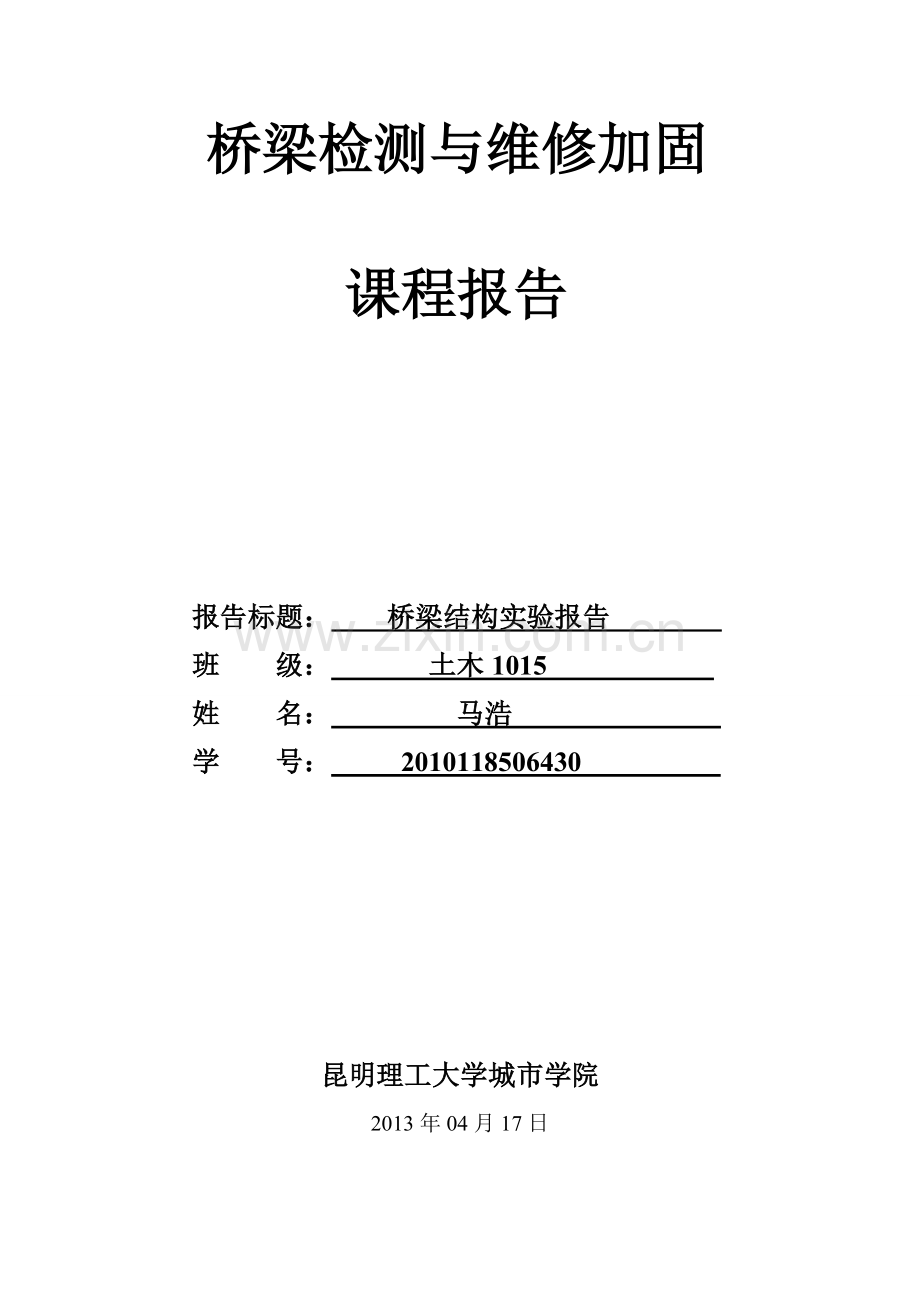 桥梁检测与维修加固报告.doc_第1页