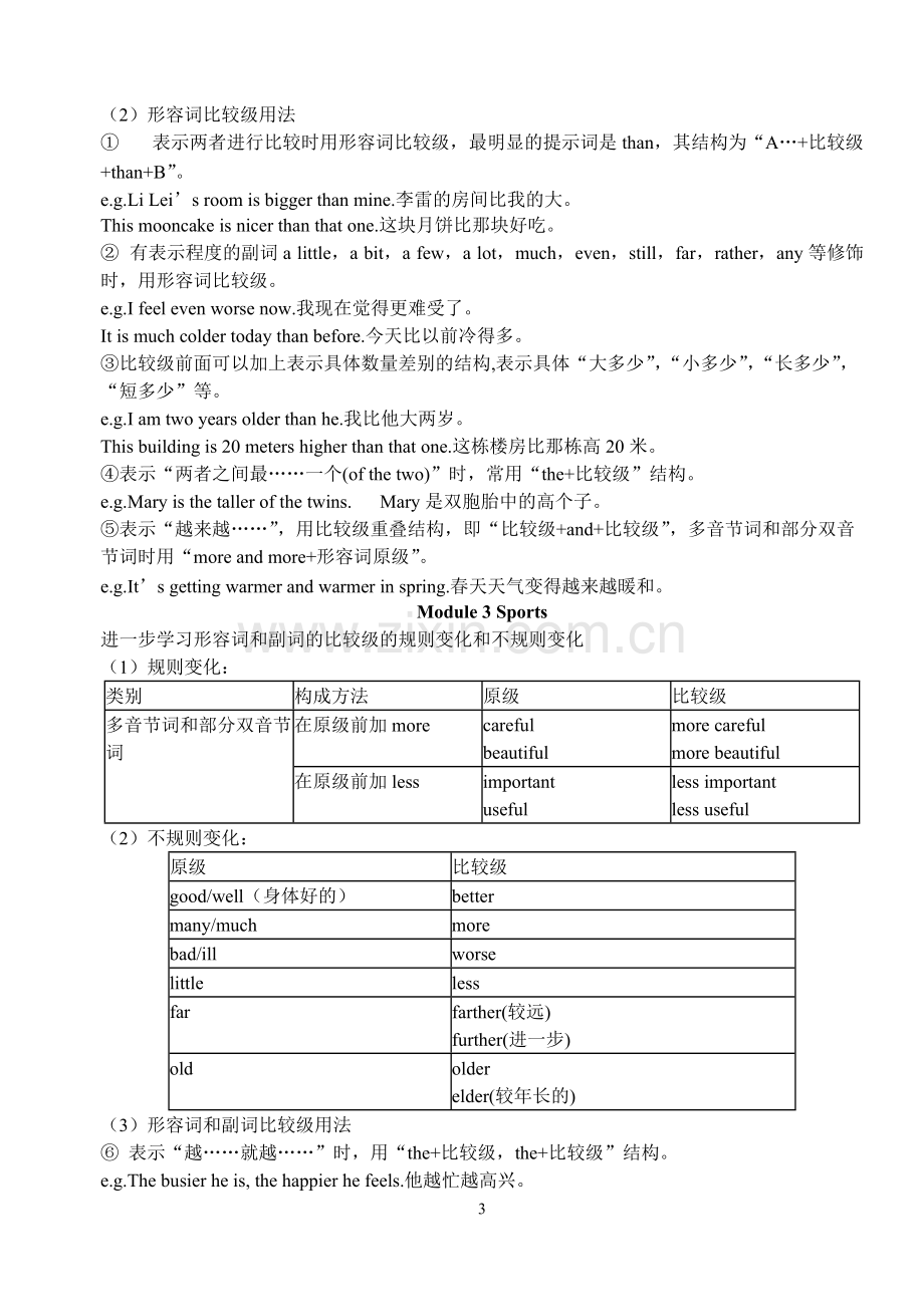 八年级上册英语外研版(新)各模块知识点归纳总结(全)-文档.pdf_第3页