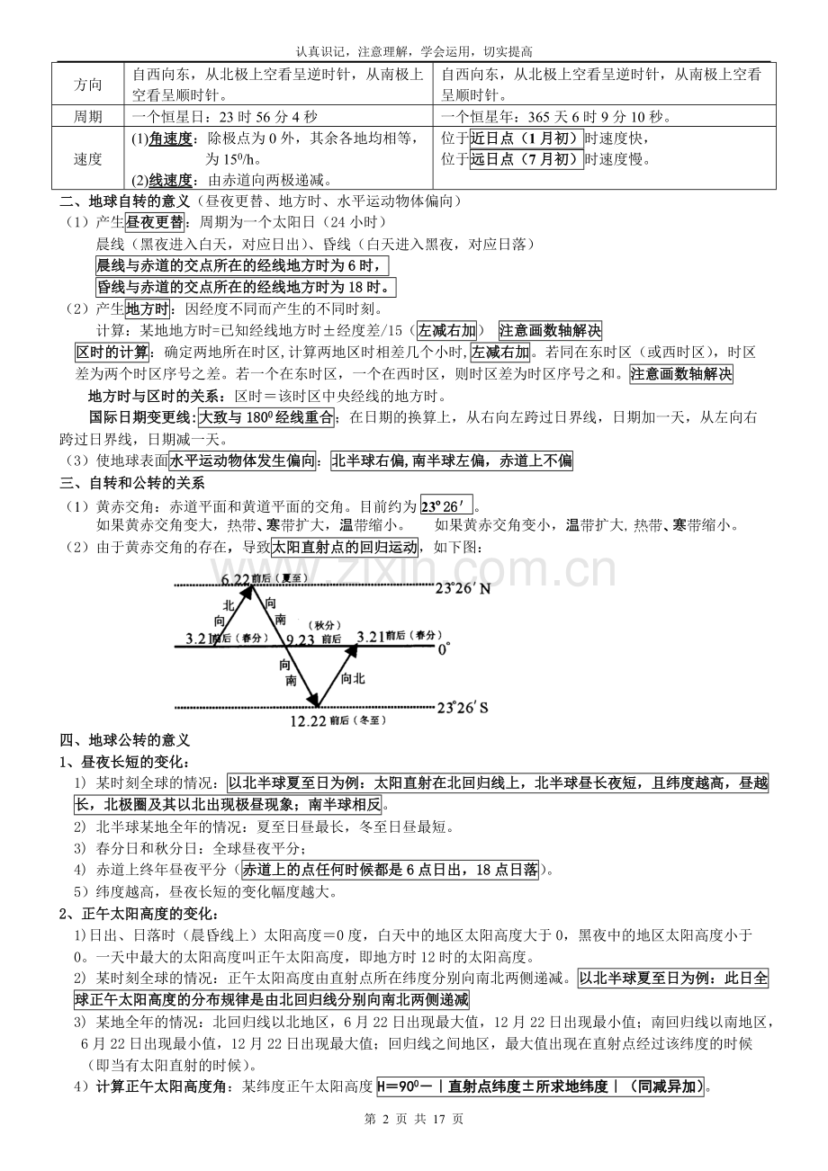 湘教版地理必修一知识点总结.pdf_第2页