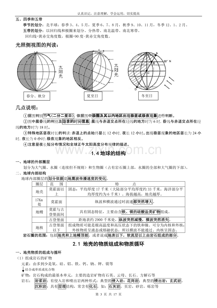 湘教版地理必修一知识点总结.pdf_第3页