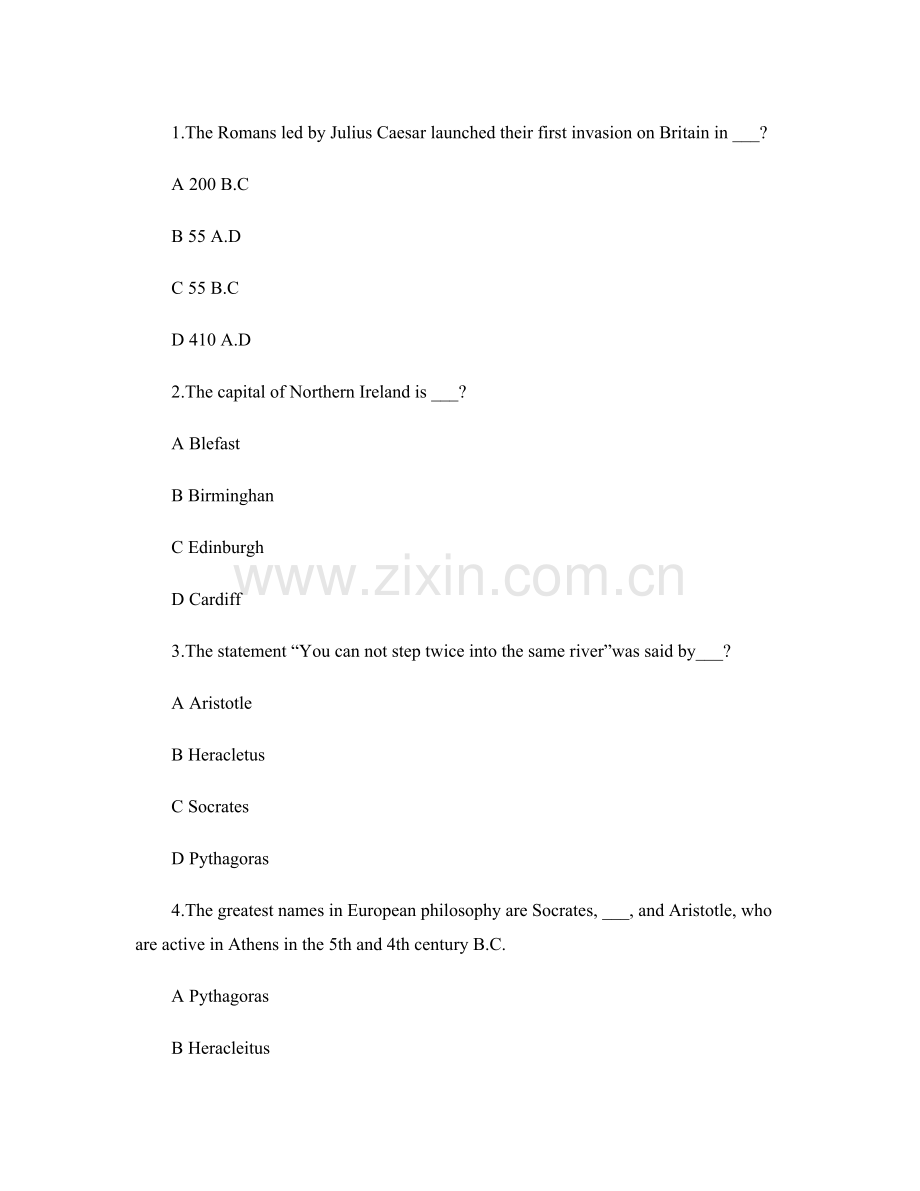 英美文学常识课程考核重点.doc_第1页