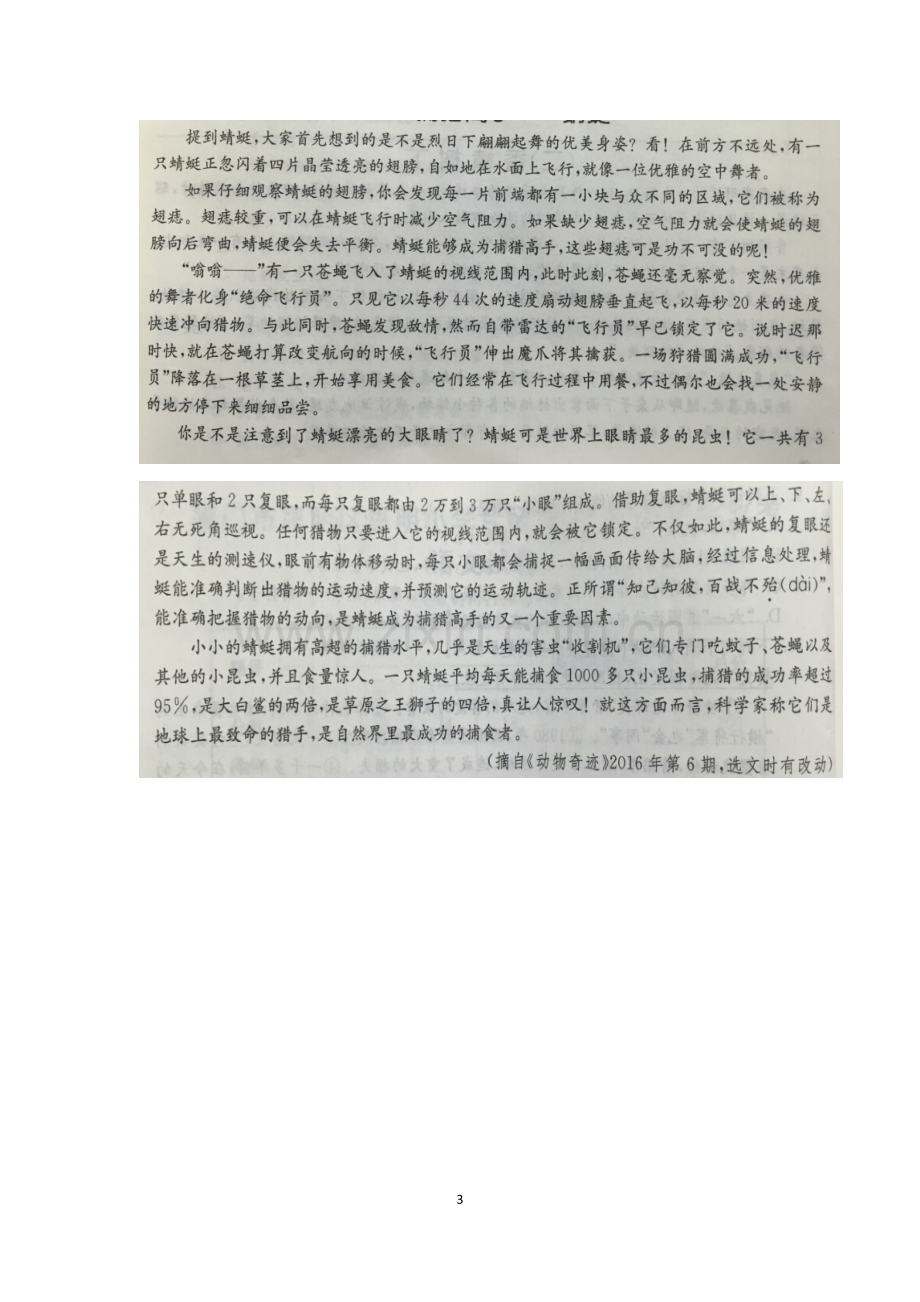 16年厦门思明区小升初语文试卷-共5页.pdf_第3页