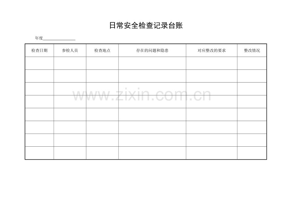 日常安全检查记录台账.doc_第1页