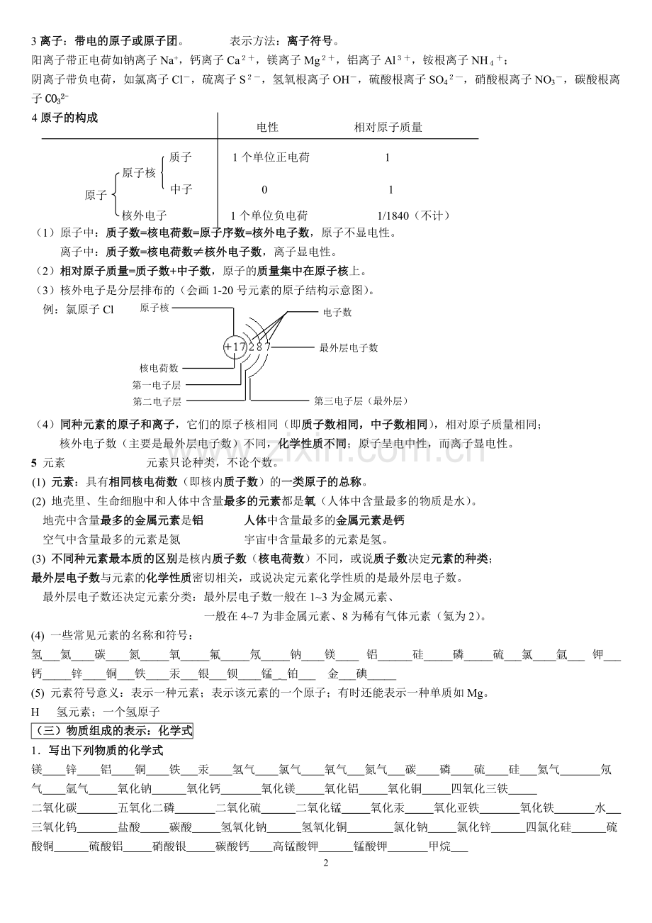 初三化学期末复习知识点.pdf_第2页