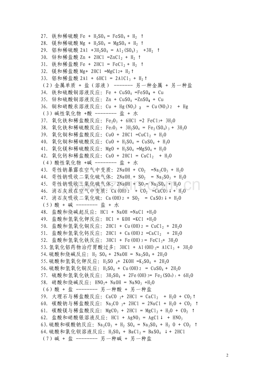 人教版九年级化学上下册所有的化学方程式.doc_第2页