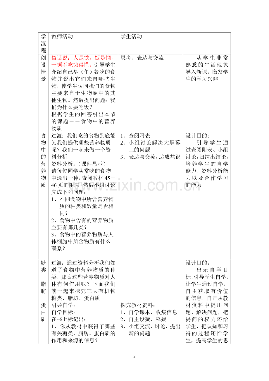 《食物中的营养物质》教学设计.doc_第2页